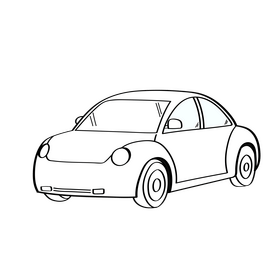 Car illustration black and white clipart free download