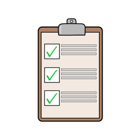 Clipboard check list clipart