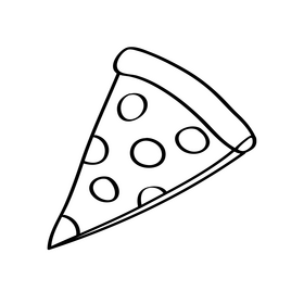 Slice of pizza drawing black and white clipart free download