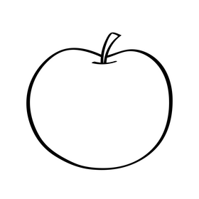 Apple black and white clipart