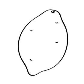 Lemon black and white clipart