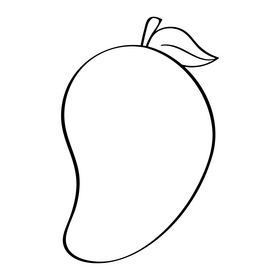 Mango black and white clipart