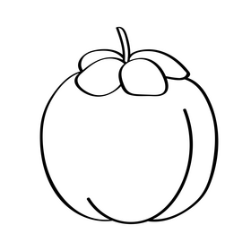 Persimmon black and white clipart
