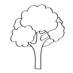 Tree black and white clipart