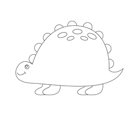 Spinosaurus dinosaur illustration black and white clipart