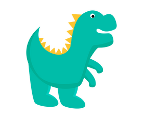 Cartoon baby dinosaur, tyrannosaurus rex clipart