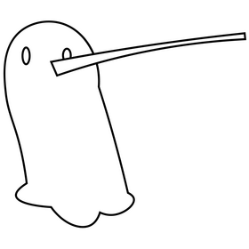 Kiwi bird head black and white clipart