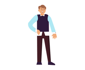 Cartoon businessman drawing clipart