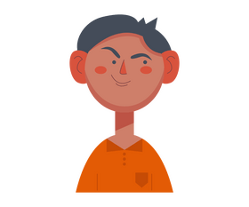 Pensive guy illustration clipart