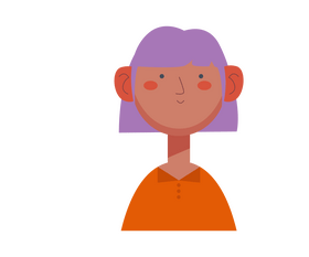 African american girl in short hair clipart