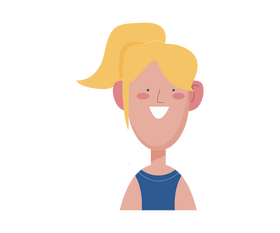 Cheerful girl portrait free clipart