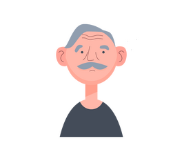 Cartoon old man free clipart