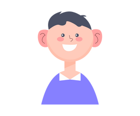 Cute boy smiling illustration clipart