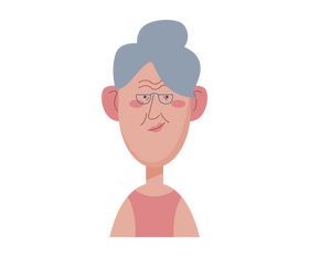 Old woman with glasses free clipart