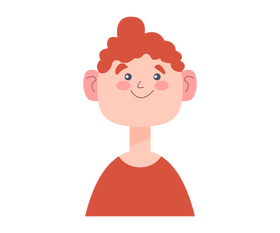 Sad redhead young boy portrait clipart free download