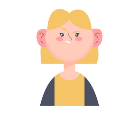 Free girl smiling avatar clipart