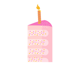 Pink candle cartoon clipart