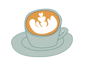 Free cup of cappuccino coffee clipart