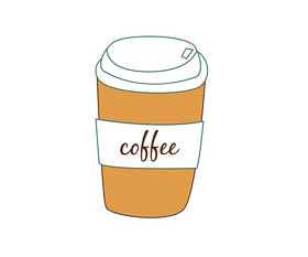 Takeaway coffee cup clipart