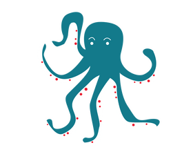 Octopus drawing clipart