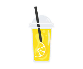 Takeaway lemonade cartoon clipart