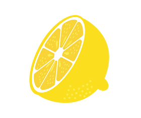 Half cut lemon clipart