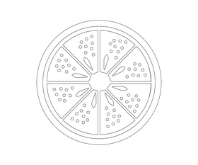 Free lemon slice black and white clipart