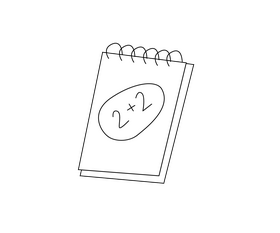 Free notebook black and white clipart