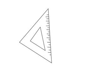 Ruler illustration black and white clipart