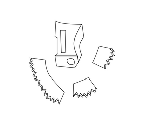 Pencil sharpener black and white clipart