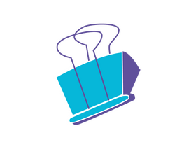 Stationery paper clamp clipart