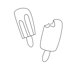 Free ice lolly black and white clipart