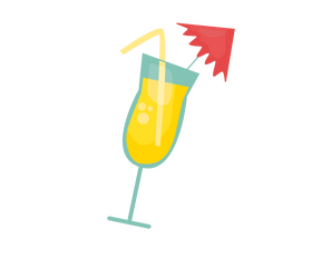 Summer beach cocktail clipart