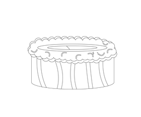 Sushi roll black and white clipart