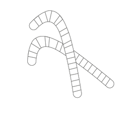 Christmas sweets black and white clipart