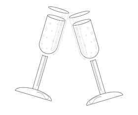 Glasses black and white clipart