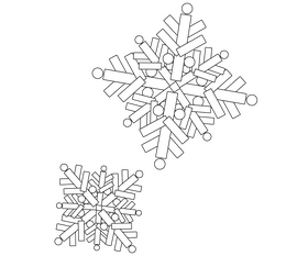 Snowflake black and white clipart