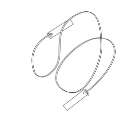 Fitness skipping rope black and white clipart