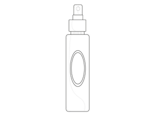 Spray bottle black and white clipart
