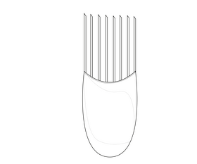 Hair barrette illustration black and white clipart