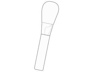 Makeup brush black and white clipart