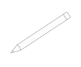 Eyeliner pencil illustration black and white clipart