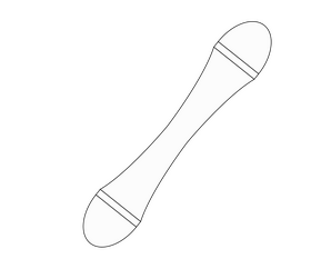 Makeup applicator brush black and white clipart