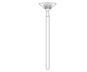 Makeup brush black and white clipart