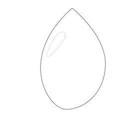 Makeup sponge black and white clipart