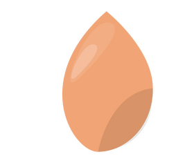 Orange makeup sponge clipart