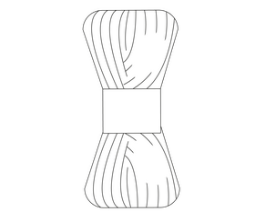 Sewing thread black and white clipart