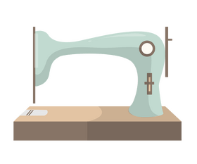 Sewing machine cartoon clipart