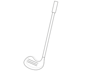 Free hockey stick black and white clipart