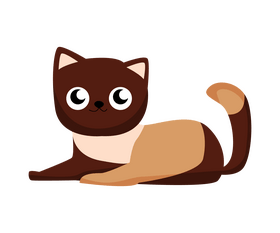 Cartoon cat lying down clipart